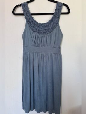 Y2K Ruffle Beaded Scoop Neck Dress